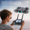 Квадрокоптер AE21 – дрон с камерой, БК моторами, FPV, пультом с экраном 4.3", избеганием препятствий 360°, оптическим позиционированием, до 11 минут полета, до 100 м, черный